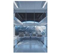 Rompecabezas de madera de 35/70/120/200/300/500/1000 piezas para adultos, rompecabezas vertical de arte de estación espacial, madera de álamo de alta calidad con partición de letras, decoración de