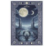 Rompecabezas de madera de 35/70/120/200/300/500/1000 piezas para adultos, rompecabezas vertical de arte del tarot de la luna, madera de álamo de alta calidad con partición de letras, decoración de