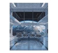 Rompecabezas de madera de 35/70/120/200/300/500/1000 piezas para adultos, rompecabezas vertical de arte de estación espacial, madera de álamo de alta calidad con partición de letras, decoración de