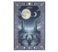 Rompecabezas de madera de 35/70/120/200/300/500/1000 piezas para adultos, rompecabezas vertical de arte del tarot de la luna, madera de álamo de alta calidad con partición de letras, decoración de