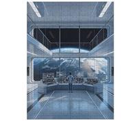 Rompecabezas de madera de 35/70/120/200/300/500/1000 piezas para adultos, rompecabezas vertical de arte de estación espacial, madera de álamo de alta calidad con partición de letras, decoración de