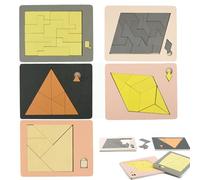 Rompecabezas De Madera De 5 Piezas, Rompecabezas Cuadrado Que Desaparece, Rompecabezas De Madera De Forma Irregular, for Adultos Familiares, Sala De Juegos, Fiesta, Cumpleaños