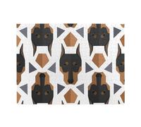 Rompecabezas de Madera de 500 Piezas con diseño de Cabeza de dóberman Poligonal para Adultos Mayores.