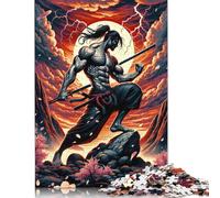 Rompecabezas de Madera de 500 Piezas de Héroe Samurái Épico Blossom para Adultos, 52 x 38 cm.