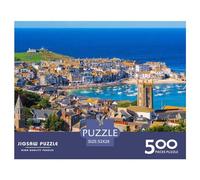 Rompecabezas de Madera de 500 Piezas de St Ives, Cornwall. Rompecabezas Familiar 500 Piezas (52 x 38 cm).