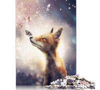 Rompecabezas de Madera de 500 Piezas El Zorro y Las Mariposas para Adultos, Juego Educativo, 500 Piezas (52 x 38 cm)