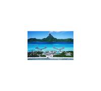 Rompecabezas de madera de 500 piezas "Espléndido resort tropical en Bora Bora": el mejor regalo educativo para ejercitar el cerebro y viajar.