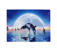 Rompecabezas de Madera de 500 Piezas para Adultos de la Manada de orcas.