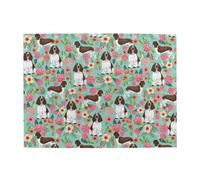 Rompecabezas de Madera de 500 Piezas para Adultos Mayores con diseño Floral de Perro Springer Spaniel.