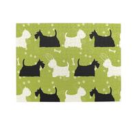 Rompecabezas de Madera de 500 Piezas para Adultos Mayores con Silueta de Perro Scottie Westie