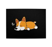 Rompecabezas de Madera de 500 Piezas para Adultos Mayores con un Lindo Corgi durmiendo.