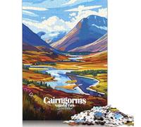 Rompecabezas de Madera de 500 Piezas para Adultos, Parque Nacional Cairngorms, Escocia, Cuadrado, para niños, Juegos Familiares, 500 Piezas (52 x 38 cm)