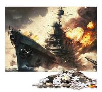 Rompecabezas de Madera de 500 Piezas para Adultos, Rompecabezas Cuadrado de Batalla Naval para niños, Juegos Familiares, 500 Piezas (52x38cm)