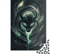 Rompecabezas de Madera de 500 Piezas para Adultos, Rompecabezas Espacial alienígena para niños, Juegos Familiares, 500 Piezas (52x38cm)