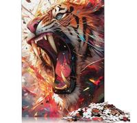 Rompecabezas de Madera de 500 Piezas Tiger, The Apex of Apexes, Ideal para Adultos y Mayores de 18 años, Ideal para aliviar el estrés (52 x 38 cm)