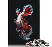 Rompecabezas de Madera de 520 Piezas para Adultos y Adolescentes, diseño de pez Betta Colorido, (52 x 38 cm).