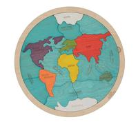 Rompecabezas de madera de 7 continentes y 5 océanos de la Tierra para niños, 21 piezas de rompecabezas, juguete educativo y de aprendizaje para niños y niñas a partir de 3 años