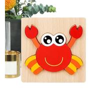 Rompecabezas de madera de animales para niños, rompecabezas de animales de madera para niños, rompecabezas de dibujos animados, rompecabezas de madera para niños pequeños, juguetes educativos para