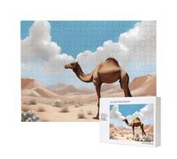 Rompecabezas de madera de camello caminando, 500 piezas, rompecabezas horizontal, ocio familiar y desafío cerebral