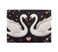 Rompecabezas de madera de dos cisnes simétricos amorosos, rompecabezas de 500 piezas para adultos, rompecabezas desafiante para juego de tamaño 38 x 50 cm