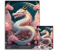 Rompecabezas de Madera de dragón Chino de Cristal para Adultos Ideal para Hacer en casa o como Regalo Decorativo 1000 Piezas (75 x 50 cm)