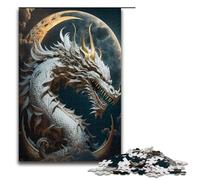 Rompecabezas de Madera de dragón Valiente para Adultos desafiante Rompecabezas para Adolescentes Ideal para una Noche de Juegos en Familia 1000 Piezas (75 x 50 cm)