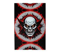 Rompecabezas de madera de fantasma malvado rojo y negro, 1000 piezas, actividad familiar relajante para adultos, rompecabezas de paisaje colorido en caja de plástico, regalo de decoración del hogar