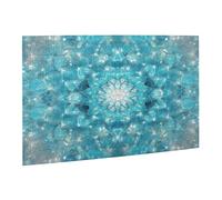 Rompecabezas de madera de flores azules de cristal, rompecabezas de 500 piezas para adultos, rompecabezas desafiante para juego de tamaño de 15 x 20.4 pulgadas