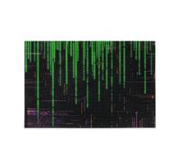 Rompecabezas de madera de fondo de tormenta con código de consola, rompecabezas de 500 piezas