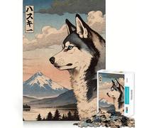 Rompecabezas de Madera de Husky Siberiano de 1000 Piezas para Adultos Recall Upgrade Stress Relief Tight Cut Santa Wish Pick 38x52cm