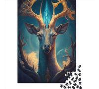 Rompecabezas de Madera de Jirafa Enchanted World de 1000 Piezas para Adultos, Juego Educativo, desafío, Regalo de Nochebuena, 1000 Piezas (75 x 50 cm)