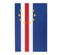 Rompecabezas de madera de la bandera de Cabo Verde de 1000 piezas, actividad familiar relajante para adultos, rompecabezas de paisaje colorido en caja de plástico, regalo de decoración del hogar