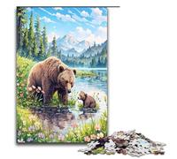 Rompecabezas de Madera de la Familia Mamá Osa para Adultos 1000 Piezas Juego Educativo Juguete de desafío 1000 Piezas (75 x 50 cm)