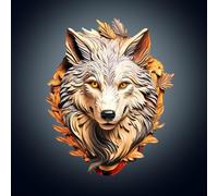 Rompecabezas de madera de lobo eterno para adultos: rompecabezas de paisajes avanzados con formas únicas, el mejor regalo