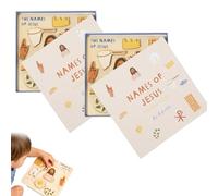 Rompecabezas de Madera de los Nombres de Jesús, Rompecabezas de la Biblia Cristiana para niños pequeños, Rompecabezas de Madera de álamo Extra Gruesos con Caja de Almacenamiento Resistente (2pcs)