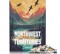 Rompecabezas de madera de los Territorios del Noroeste, Canadá, 500 piezas, puzles de madera para adultos, actividades familiares, 500 piezas (52 x 38 cm)