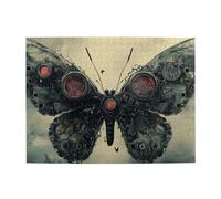 Rompecabezas de madera de mariposa mecánica oscura, rompecabezas de 500 piezas para adultos, rompecabezas desafiante para juego de tamaño 38 x 50 cm