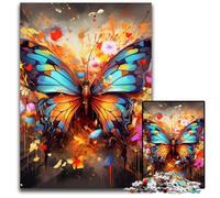 Rompecabezas de Madera de Mariposa para Adultos 1000 Piezas, Ideal para Actividades en casa, Regalo de cumpleaños y Viajes, 50x75cm/19,68x29,52 Pulgadas.