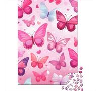 Rompecabezas de Madera de Mariposas densas, 1000 Piezas, Rompecabezas Creativo Rectangular para familias Grandes, Juego de Ilustraciones para Adultos y Adolescentes, 1000 Piezas (75 x 50 cm)