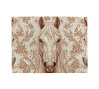 Rompecabezas de madera de tres caballos blancos, rompecabezas de 500 piezas para adultos, rompecabezas desafiante para juego de tamaño de 15 x 20.4 pulgadas