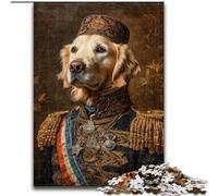 Rompecabezas de Madera del Coronel Golden Retriever, 50x75cm, Juego Interactivo para la Familia, Apto para Mayores de 14 años