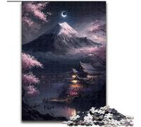 Rompecabezas de Madera del Monte Fuji de 1000 Piezas. Un desafío para Adolescentes, Decorar el hogar o Regalar (tamaño 50x75cm).