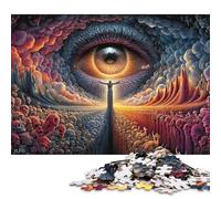 Rompecabezas de Madera El Ojo del Apocalipsis para Adultos, Adolescentes, decoración del hogar, 300 Piezas (40 x 28 cm)