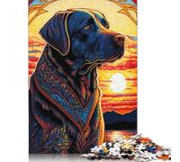 Rompecabezas de Madera Estilo Labrador Retriever 2 para Adultos y Adolescentes, Ideal para divertirse en Familia y Disfrutar de una Noche de Juegos, 1000 Piezas (75 x 50 cm)
