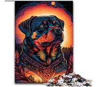Rompecabezas de Madera Estilo Rottweiler para Adultos, 1000 Piezas, para Adolescentes, 50x75cm, Ideal para Jugar en Familia