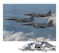 Rompecabezas de Madera F15E de la Fuerza Aérea de 500 Piezas para Adultos, Adolescentes y Juegos Familiares (52 x 38 cm)