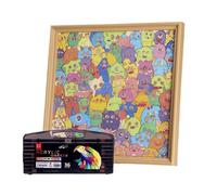 Rompecabezas de madera - Figuras de animales como juguete educativo y decorativo - Puzzle con marco | Para niñas, familia, amigos, hogar, aula, pared