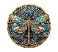 Rompecabezas De Madera For Adultos, Rompecabezas De Efectos Visuales 3D, Ayuda A Aclarar Pensamientos Y Mejorar La Capacidad De Pensamiento Lógico For La Decoración del Hogar(Vintage Dragonfly)