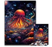 Rompecabezas de Madera Galaxy Octopus de 1000 Piezas para Adultos, Ideal para Parejas, Navidad, Año Nuevo y San Valentín, 50x75cm/19,68x29,52 Pulgadas.