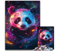 Rompecabezas de Madera Galaxy Panda de 1000 Piezas para Adultos, Ideal para Amantes de los Viajes y Parejas. Juguete desafiante de 50x75cm/19,68x29,52 Pulgadas.